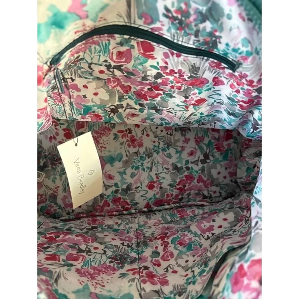 Vera Bradley Featherweight Tote Bag Peacock Feather NWT - Picture 3 of 5